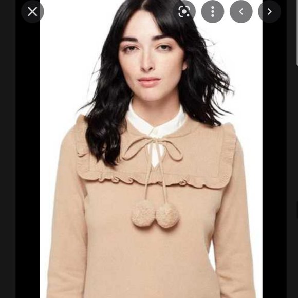 Kate Spade Pom Pom Wool and Cashmere Sweater in RED size small - Picture 5 of 8